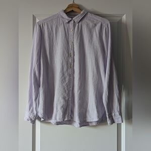 Linen LOFT Lavender Button Down — Size M
